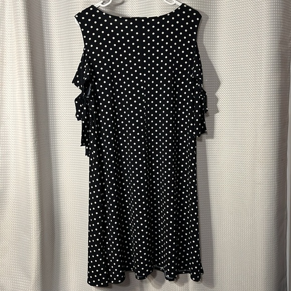 NWT Versona Black with White polka dot Shift dress size XL - Picture 2 of 11